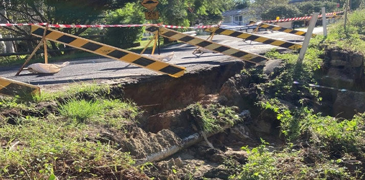 Council continues landslip repair work at Mitchells Pass. An update is available at bit.ly/3UAugmD