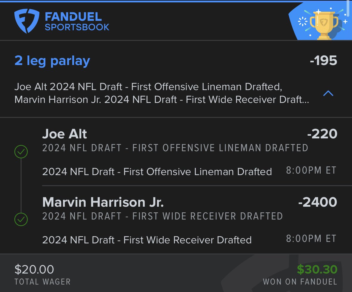 first #NFLDraft2024 win baby !

#NFL #MarvinHarrisonJr #JoeAlt #ArizonaCardinals #SanDiegoChargers