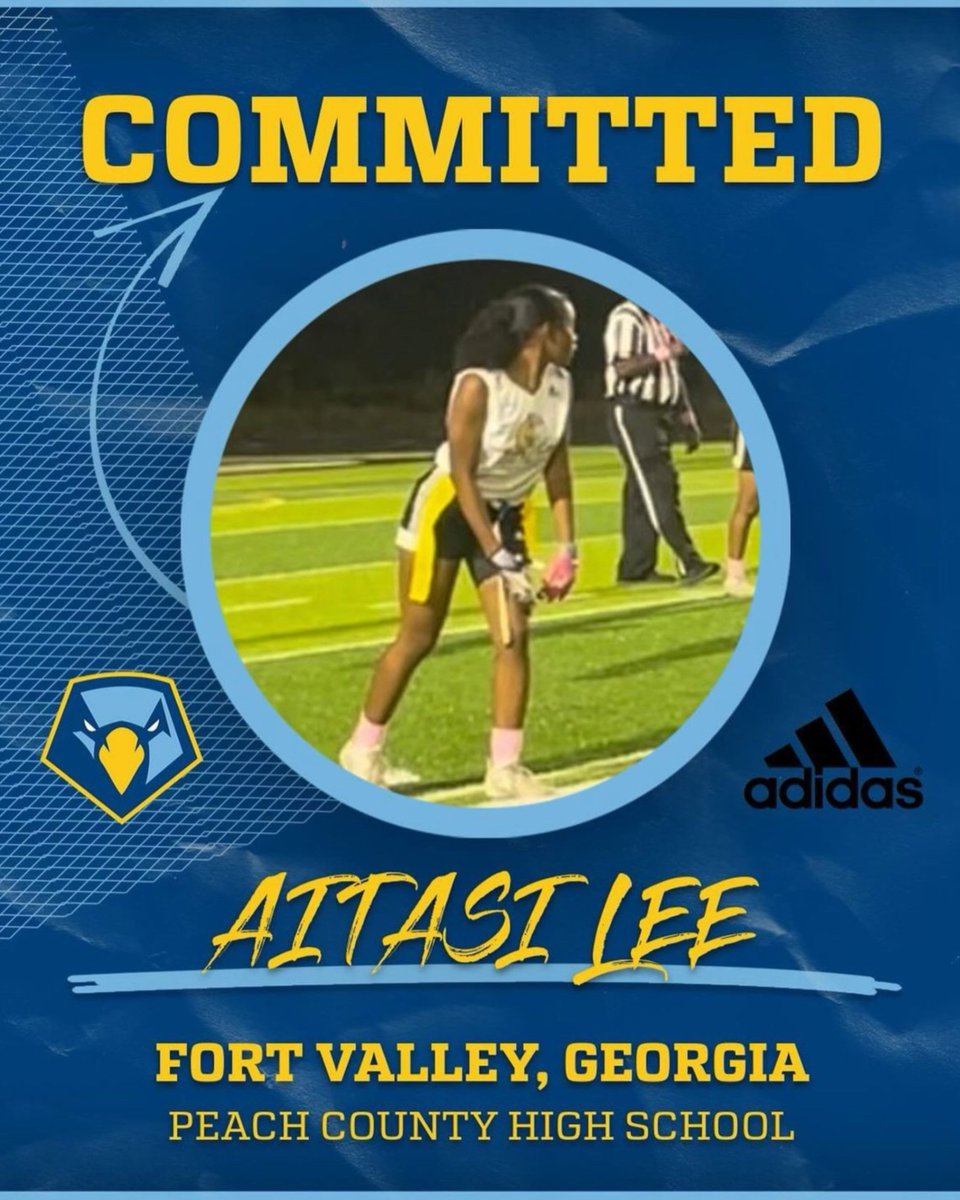 Congratulations to Peach County High School's Aitasi Lee (Shi) on her commitment to Point University in West Point, GA, for Flag Football. She will be the first Peach County student-athlete to play Flag Football on the collegiate level since the program began in 2021.