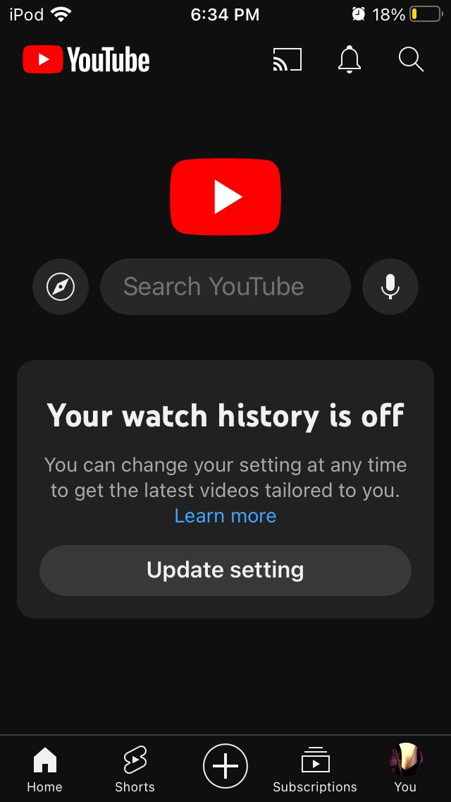 Anyone else think this is stupid. That if you have history turned off that the homepage just shows asks you to change your history settings?

Just fucking show me the asian farm girls and skateboarders i subscribed to.