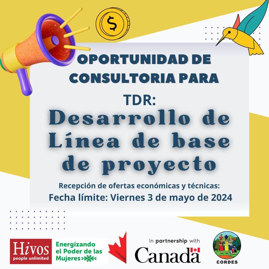 ✅️!Oportunidad de consultoría!
En el marco del proyecto “Energizando el poder de la mujer en La Libertad, El Salvador”, estamos buscando: Servicios de consultoría para el desarrollo de Línea de base del proyecto.

Consulta aquí 
drive.google.com/file/d/1kpgk9M…