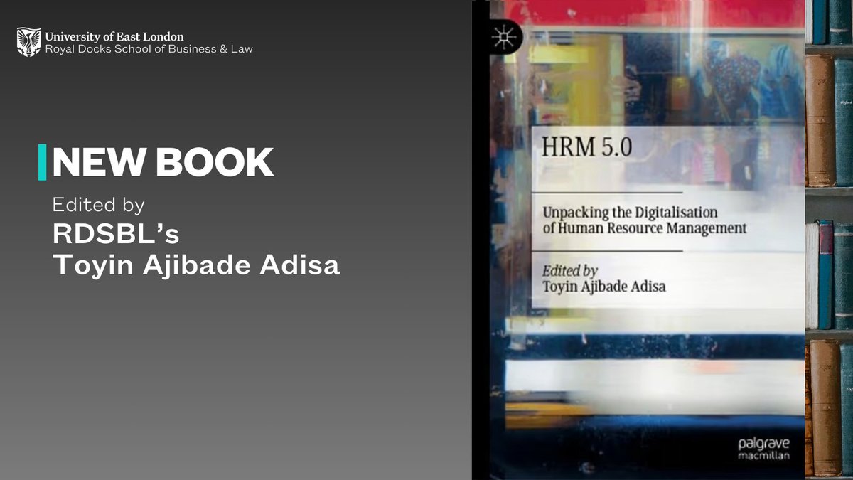 Join us in congratulating RDSBL's Associate Professor in Organisational Behaviour, Dr Toyin Adisa, on the publication of his newly edited book 'HRM 5.0: Unpacking the Digitalisation of Human Resource Management'! 📚 Pre-Order available here: bit.ly/3xZuiwm