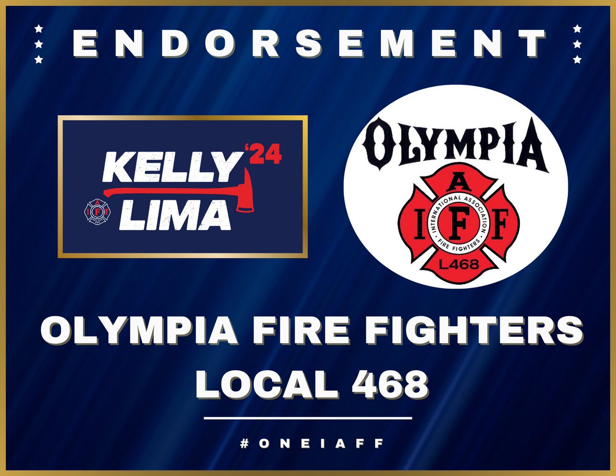 Thank you Olympia Fire Fighters Local 468 out of Washington! We are honored to have you in our corner. #OneIAFF