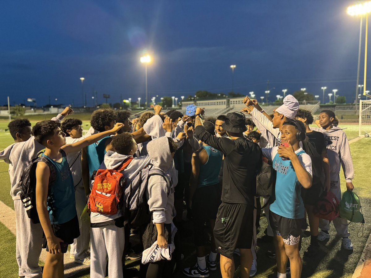 2nd track meet in the books. Great job last night guys. #KeepGoing #PCMS #PFISD #Together