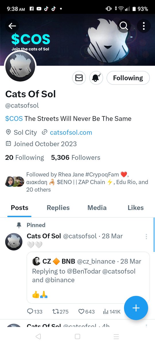 @BenTodar @catsofsol Thank you for this opportunity @BenTodar , this is the chance to be a holder of $COS 🙏

@IsmailRohaan 
@UncleDreww14 
@Alex07225372 
@PisoChicken 
@chieqt0803 

 $COS  #SOL  #BNB