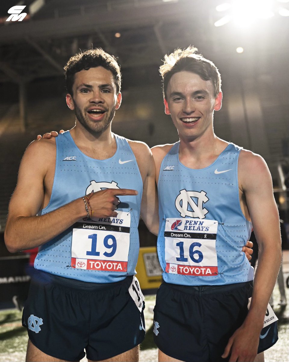 What a comeback ‼️
 
One year after a serious car accident derailed their seasons, <a href="/UNCTrack_Field/">UNC Track & Field • XC</a> seniors Will Coogan and Patrick Anderson finish 1-3 in heat 1 of the <a href="/pennrelays/">Penn Relays</a> 5000m.
 
In their first season back competing, Coogan took the win in 13:52.60 and Anderson finished