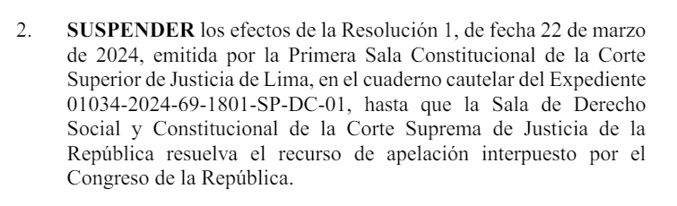 Completamente irregular. Art. 139.2 de la Constitución: prohibición de interferir en procesos en trámite Art. 18 del CPConst.: la apelación contra medidas cautelares 'solo es concedida sin efecto suspensivo'