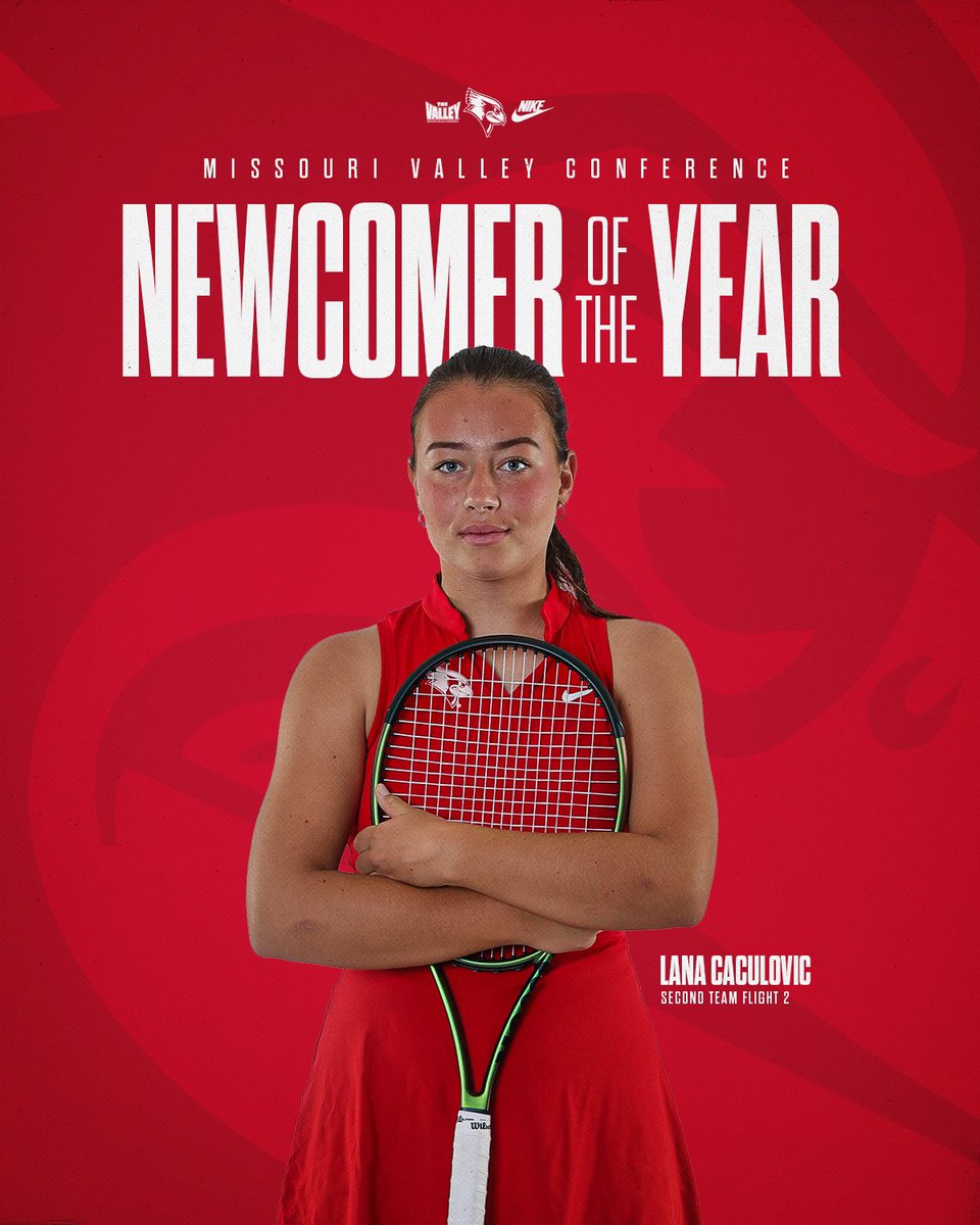 Our very own Lana Caculovic is the 2024 @MVCsports Tennis Newcomer of the Year‼️🎾
