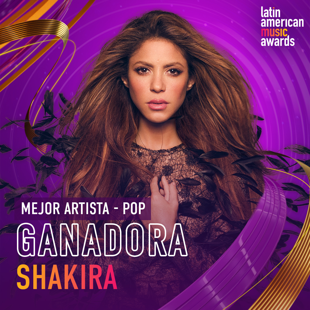 .@shakira es la Mejor Artista - Pop en #LatinAMAs