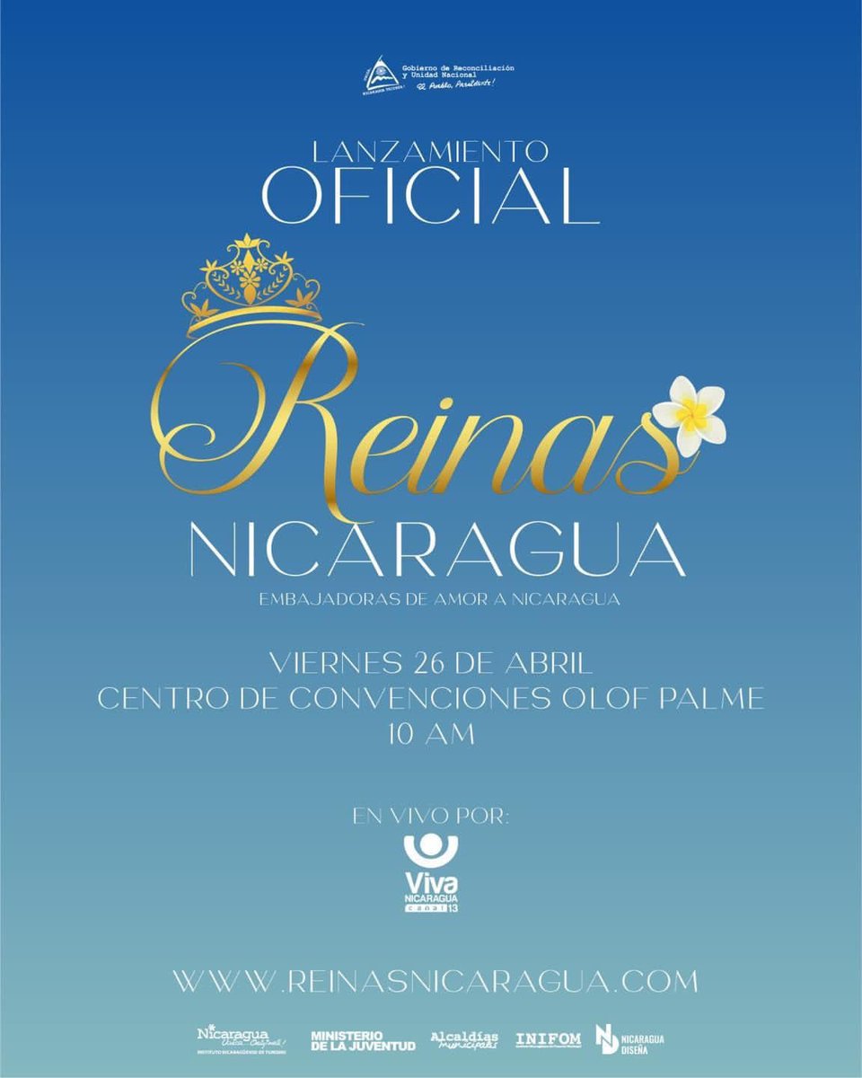 👉 No te pierdas el Lanzamiento Oficial Reinas Nicaragua 🤩