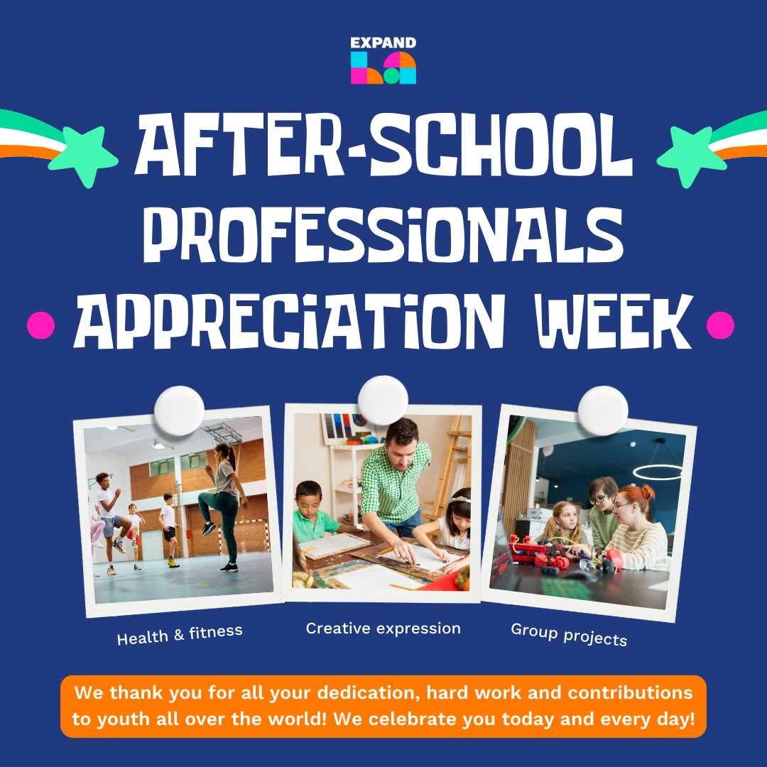 We join in the celebration of all the amazing individuals that dedicate their careers to enhancing the lives of youth by offering programs that go beyond what schools can provide during school time. Thanks for all you do and how much you care!
#HeartOfAfterschool @NatlAfterSchool
