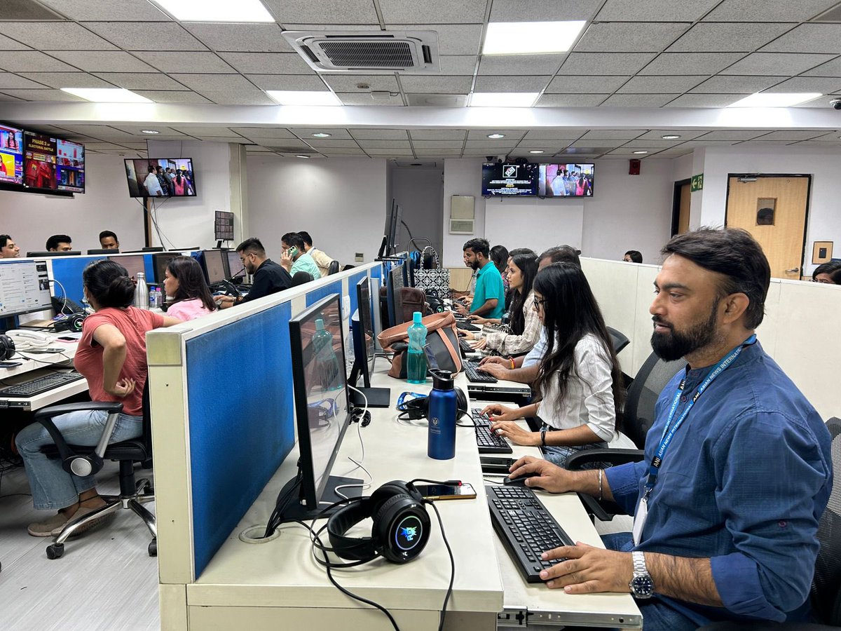 Strong backbone of @ANI , very alert and active Input , assignment and live team engaging since early morning to put together best of our coverage from across India Superstars behind scenes