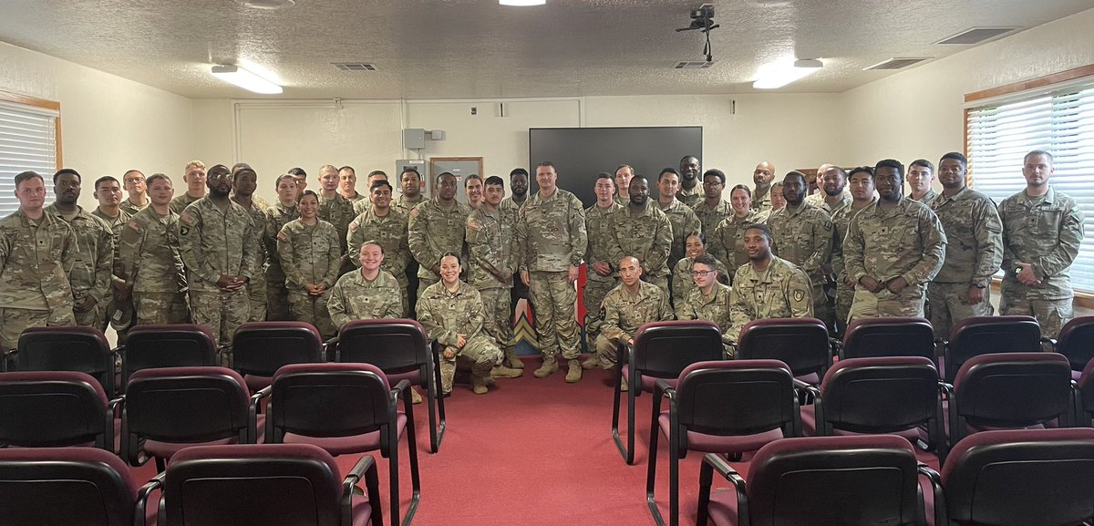 Awesome visit today with some promising future Army leaders attending BLC. This next generation of young leaders are sharpening their skills and preparing for future challenges. Fires Strong!