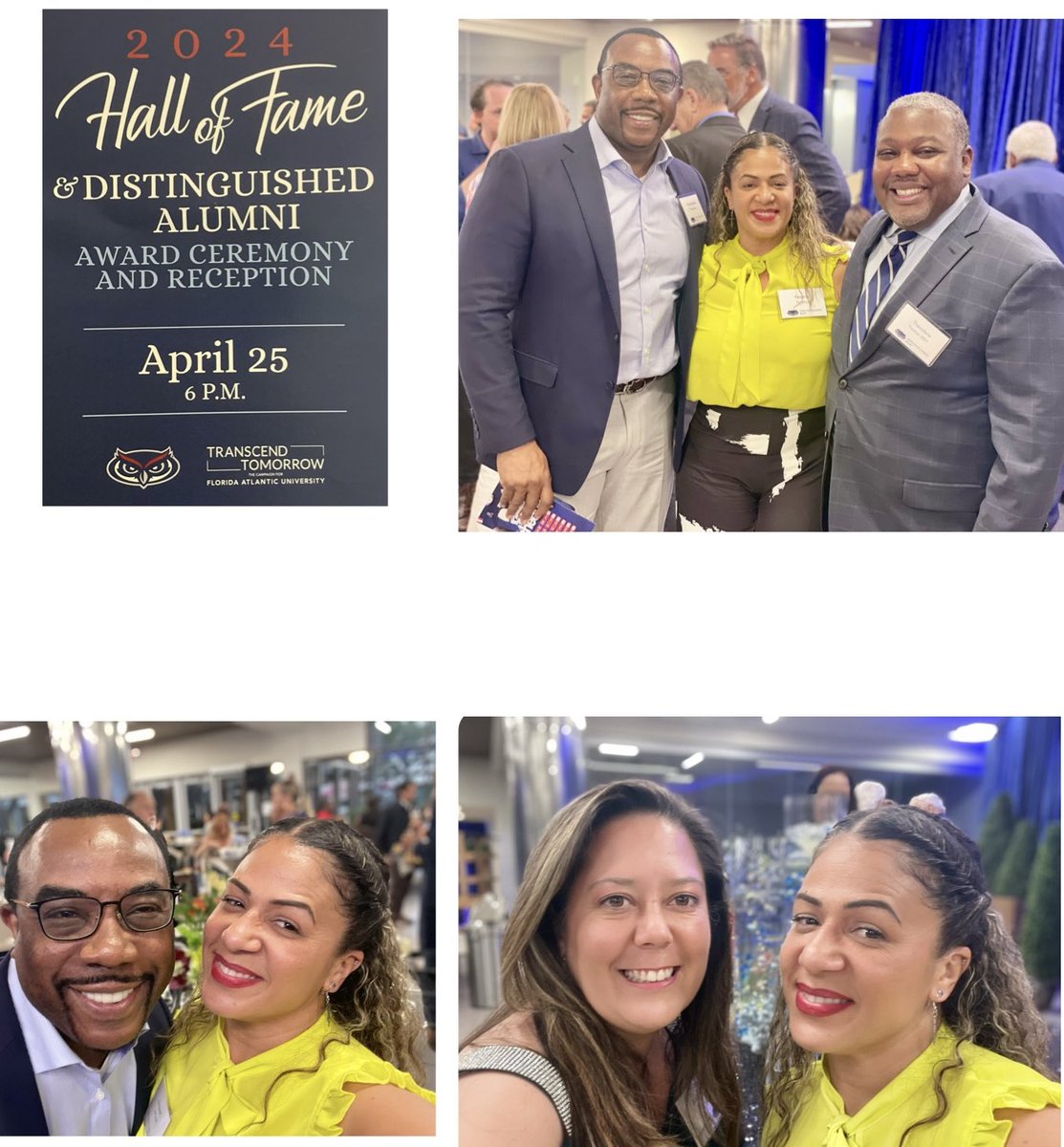 Great evening at FAU witnessing Dr. Toomer being recognized in the 2024 Hall of Fame & Distinguished Alumni Award Ceremony. Thank you Dr. Toomer for your great leadership, motivation and support. @tedtoomer1 @mrhhamm @Jessi_2f