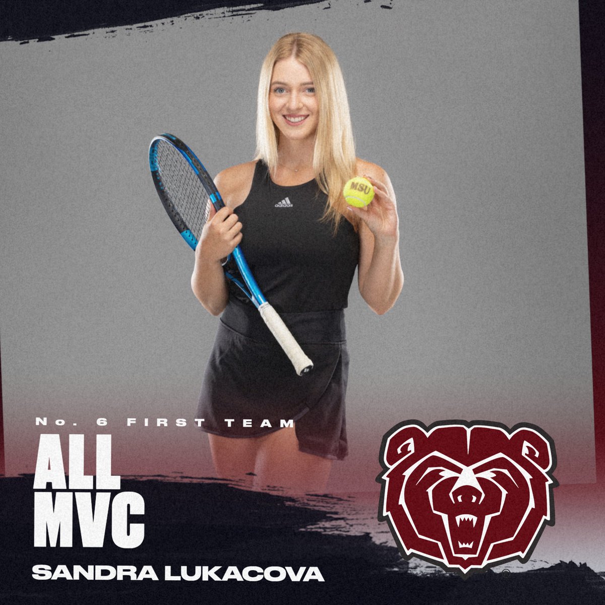 First team selection at No. 6 for Sandra! She ends the regular season with 13 singles wins, 7-1 in conference play, and a 6-match winning streak! 

#GoBears