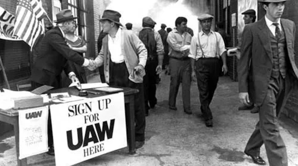 On the UAW's Victories – Past, Present and Future: 'History may not quite be repeating itself, but it may rhyme' @HaroldMeyerson @TheProspect on @thenation podcast bit.ly/4b6Agde @ddayen @UAW #UnionStrong