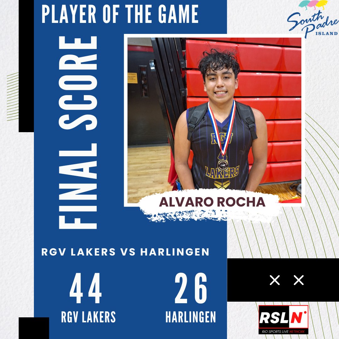 The Economy Awards Co. Player of the Game goes to Alvaro Rocha of The RGV Lakers helping in the team win over Harlingen. #RSLBasketball🏀 “Brought to you in part by T-Mobile now serving Raymondville, Port Isabel and Rio Grande City.”