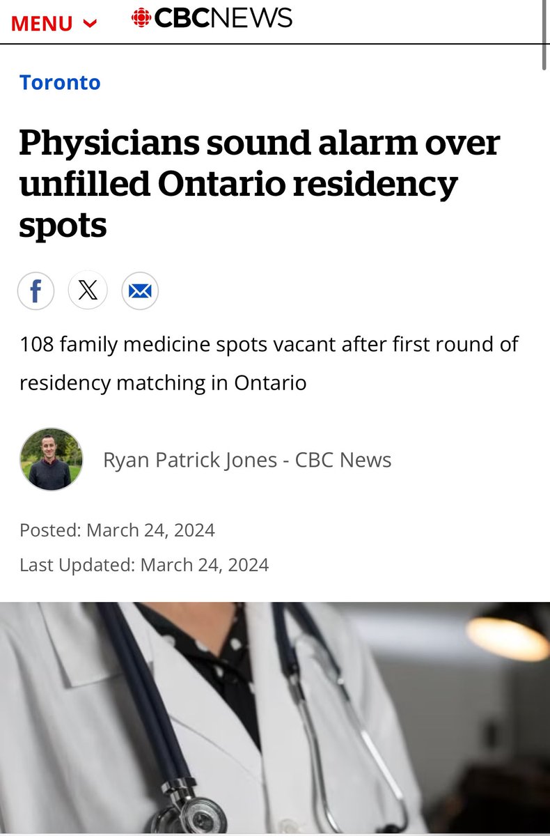 The system needs to change! 

We have too many excellent IMG’s who would have gladly taken many of these unfilled spots. 

@awsumpowers @Samir_Grover #carms #img #match2025 

Link to full article here 👇🏽
www-cbc-ca.cdn.ampproject.org/c/s/www.cbc.ca…