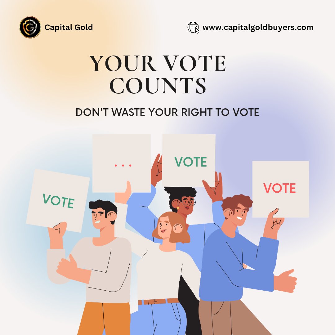 Your vote counts, don't waste your right to vote 

Reach us +91-8088650337 | +91-8749055055

#capitalgoldbuyers #nammabengaluru #basaveshwaranagar #gold #goldbuyer #goldpledge #bestprice #releasegold #goldbuyersnearme #goldbuyers #cash #cashforgold #sellgold #webuygold