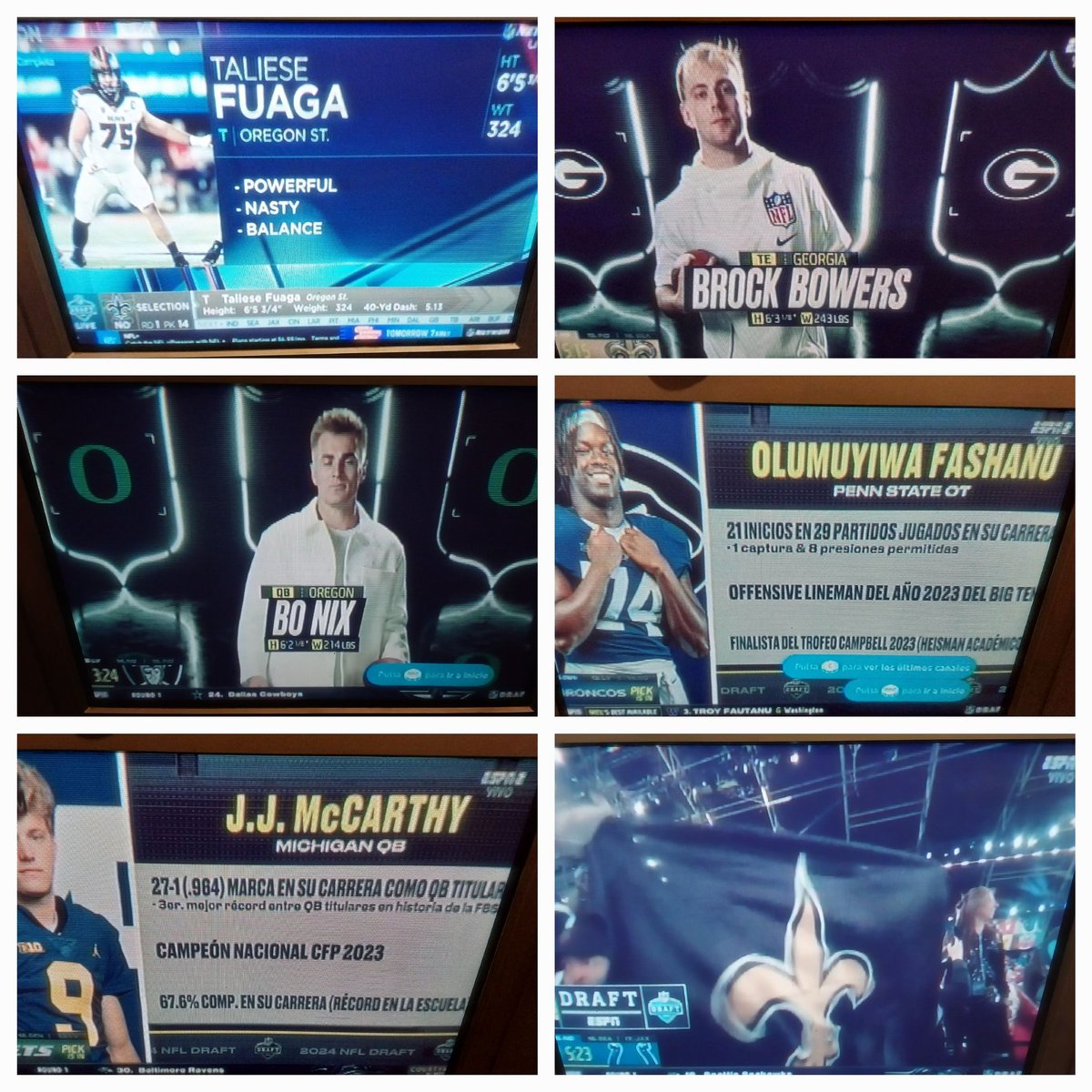 Llegando a la mitad del #NFLdraft 2024 netamente ofensivo gran transmisión @EduardoVarelaTV @PabloViruega @maicopasquel @SebastianMCESPN @ESPNmx 📺  #NFLxESPN