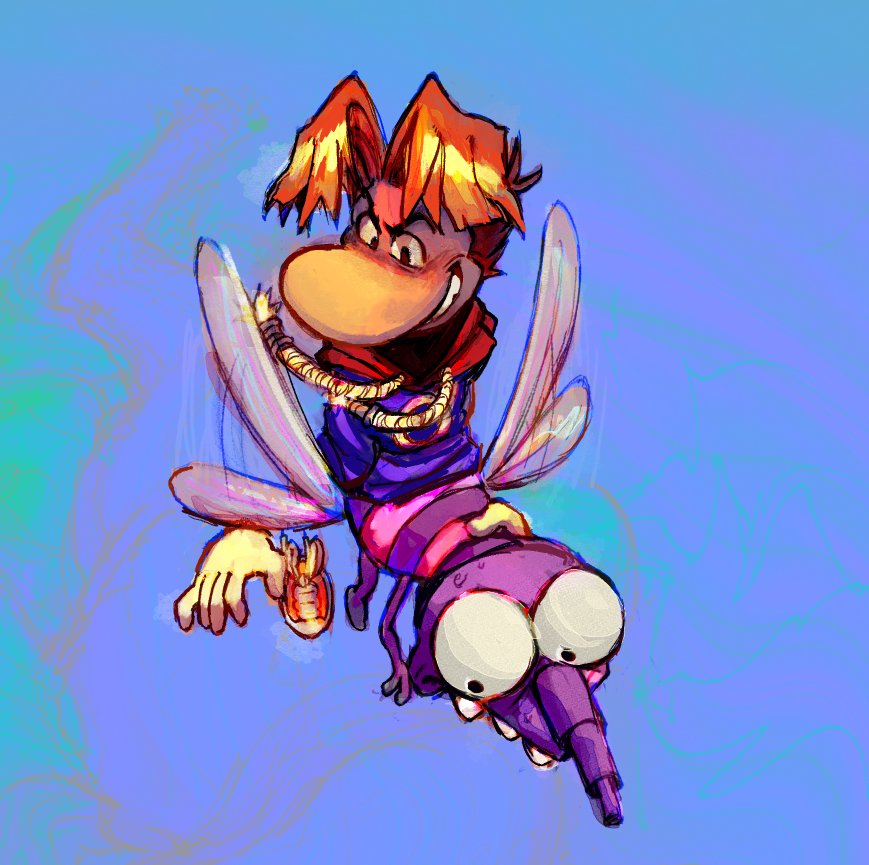 as it turns out I'm not going to be able to finish this piece (I'm rapidly losing interest in it) but I finished this part SOOO... #Rayman #Raymanfanart