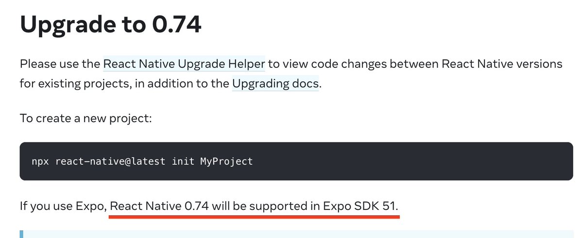 It was a good plan to release #Expo SDK 51 just a couple of days after the release of #React_Native 0.74 🔥