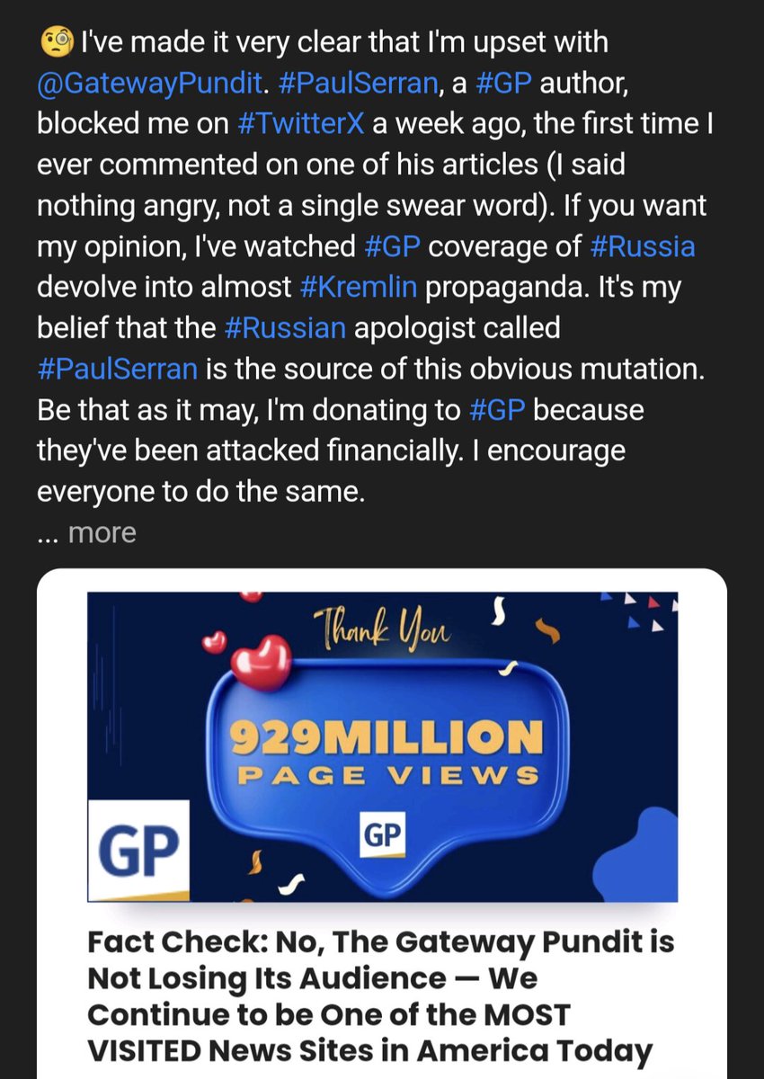 <a href="/gatewaypundit/">The Gateway Pundit</a> <a href="/Paul_Serran/">Paul Serran</a> &amp; <a href="/GatewayPundit/">The Gateway Pundit</a>

gettr.com/post/p34di1z76…

#USMC
#SemperFi
#MetaDevilDog