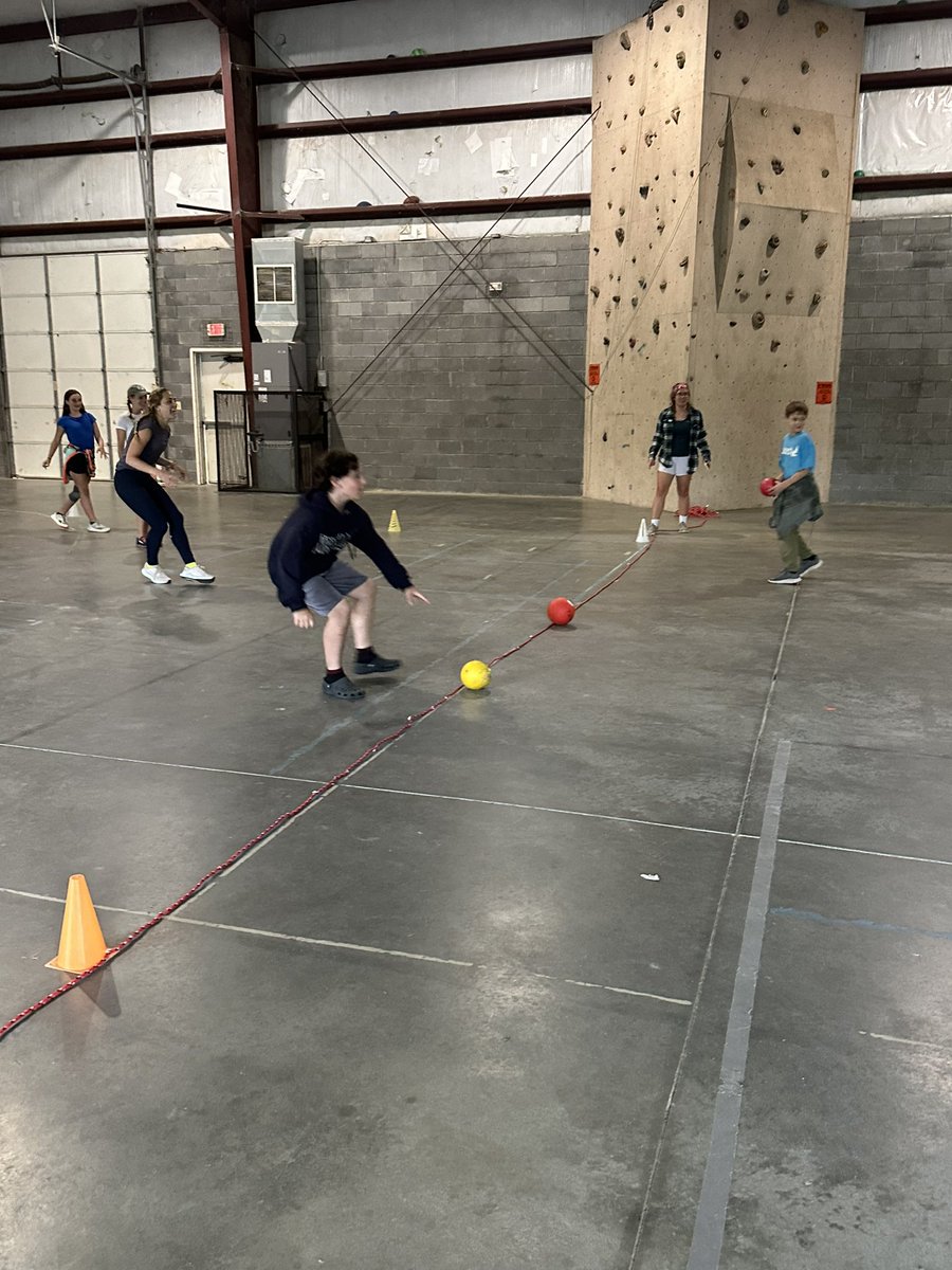 The whole camp ended the day with games of dodgeball before campfire! #angeloakes