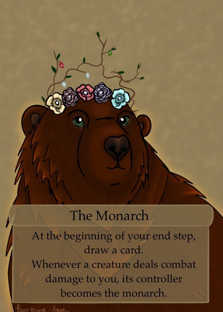 Meet Bear Monarch! 
I’m creating a bunch of Bear themed tokens for MTG and I am just adoring drawing all the bears! 

#mtgtoken #mtgart