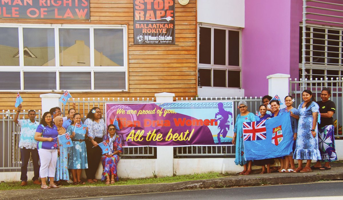 🧵FWCC staff wore blue today in support of the @Fijian_Drua Women's Team, who play in the Super W Grand Final on Sunday. We look forward to the final, and whatever the outcome, you will have done us proud. All the best ! (1)