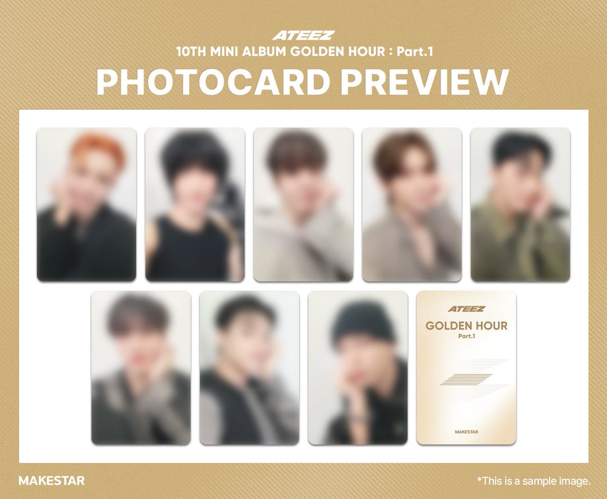 ATEEZ [GOLDEN HOUR : Part.1] PRE-ORDER PHOTOCARD EVENT OPEN! ❤️메이크스타 단독 셀카 포토카드 증정 (총 8종 중 랜덤 1매, 앨범 8매 구매 시 중복없이 8장 증정) 🗓️24.04.26 11:00 ~ 24.05.30 23:59 (KST) 🔗bit.ly/3JBtxwf