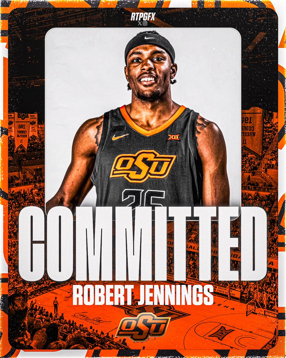 NEWS: Robert Jennings will transfer to Oklahoma State Last 5 games of conference play he averaged 7.4 points & 6.4 rebounds per game at Texas Tech @TheAthleticCBB