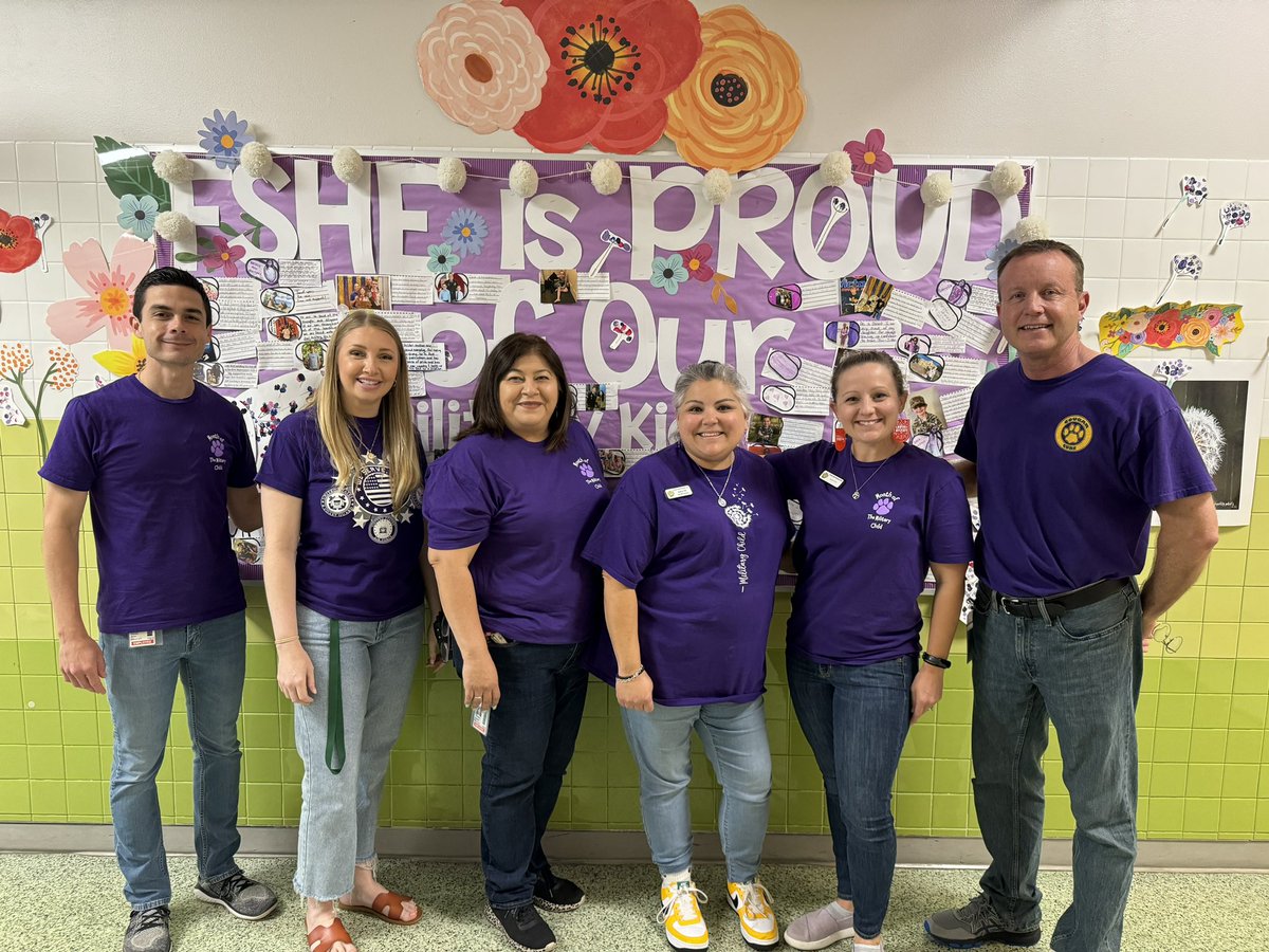 Celebrating Month of the Military Child. Let’s Purple Up! @FSHISD @gomez_rene1010 #passfirstshootsecond