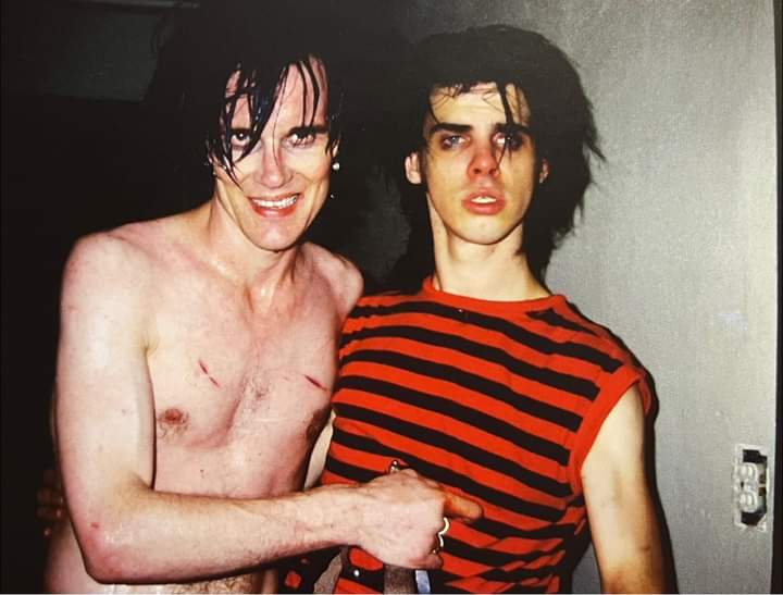 40 years ago
Lux Interior and Nick Cave - giving their best mischevious looks - backstage at Perkins Palace in Pasedena when Nick Cave and the Bad Seeds opened up for The Cramps on June 22nd, 1984.

📸 by Chris Amouroux

#punkrock #nickcave #luxinterior #history #punkrockhistory