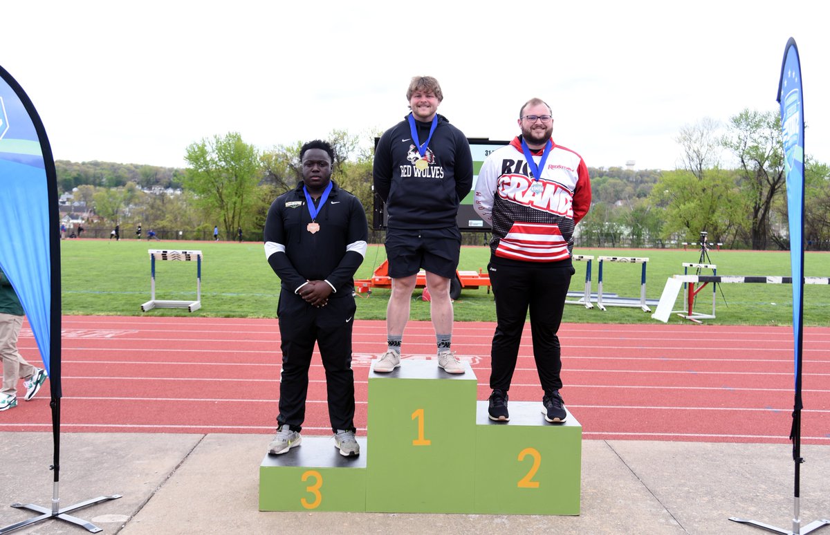 Men's All-Conference placements on Day 1 of #RSC T&F Championships 

Jannik (10,000 M); Jakob & Chevaughn (Javelin); Akeem & Maxwell (Long Jump); Chevaughn (Hammer)

#PPUTF #NAIA