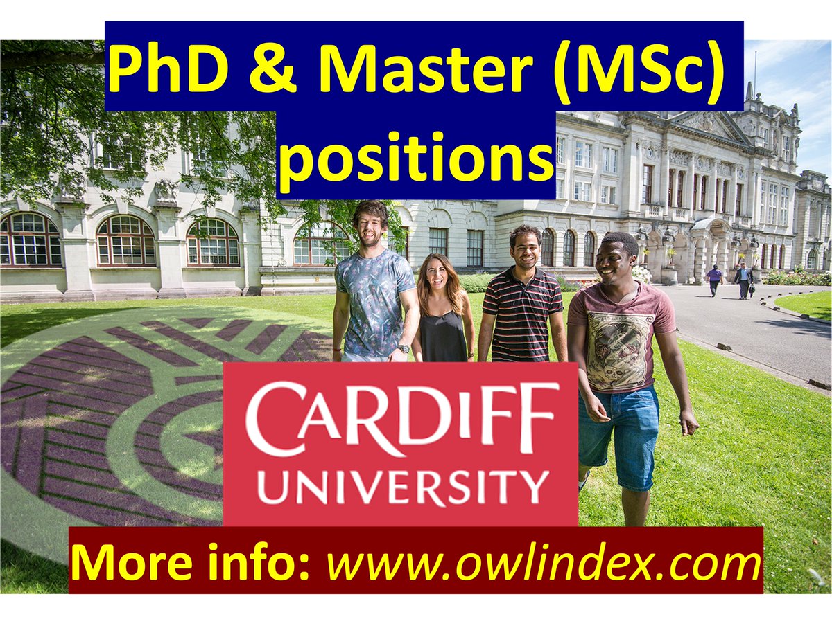 120 PhD & Master (MSc) positions at Cardiff University (UK): owlindex.com/oi/AWgl4I4s 

#owlindex #PhD #PhDposition #phdresearch #phdjobs #Research #researchers #University #uk #ukjobs  #masterposition #CardiffUniversity #Cardiff #Cardiffjobs #Cardiffjob @owlindex @cardiffuni