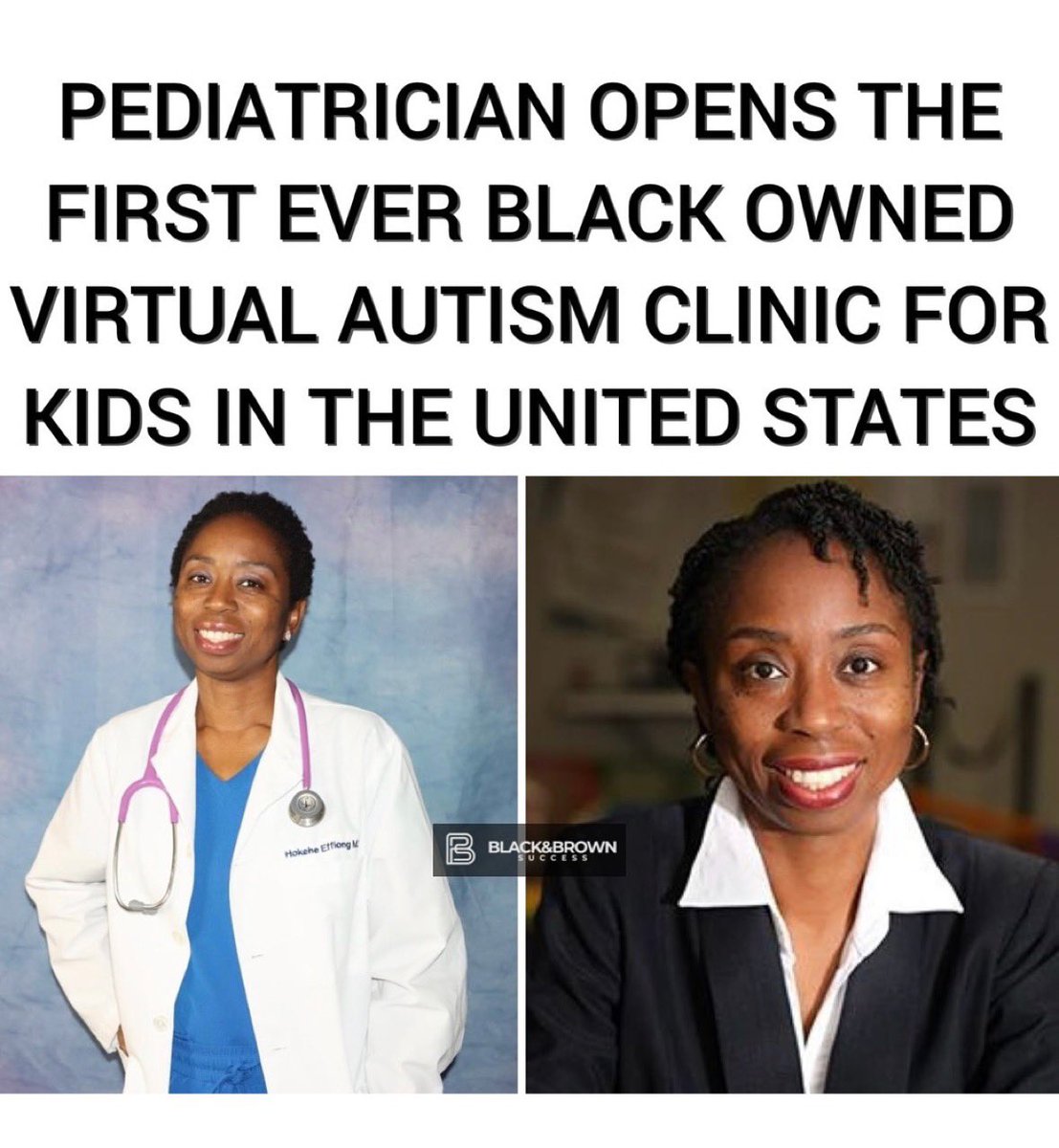 Dr. Hokehe Eko is a Board-Certified Pediatrician, Integrative Medicine specialist, and mother of 3, is also the Founder and CEO of Glow Pediatrics @glowpediatrics the first Black-owned virtual autism clinic for kids in the United States.