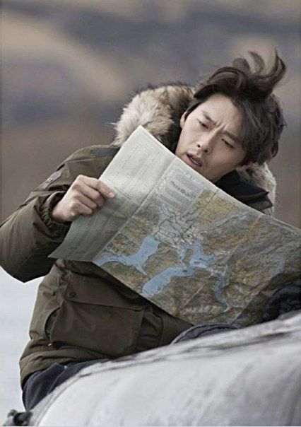 Actor Hyun Bin realizing how far Latvia is from Korea , circa 2022