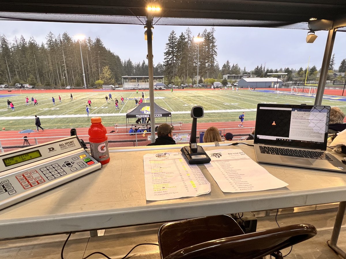 After 14 years of announcing Tahoma High School boys soccer games, this is it. Final regular season home game. #CareerOver #ItsBeenAGreatRide