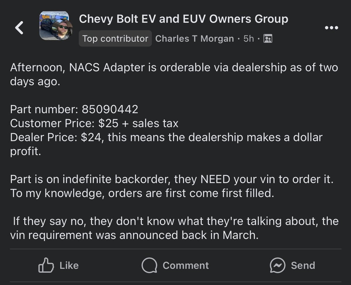 Allegedly, the GM NACS adapter is now available to order from dealers… announcement imminent?