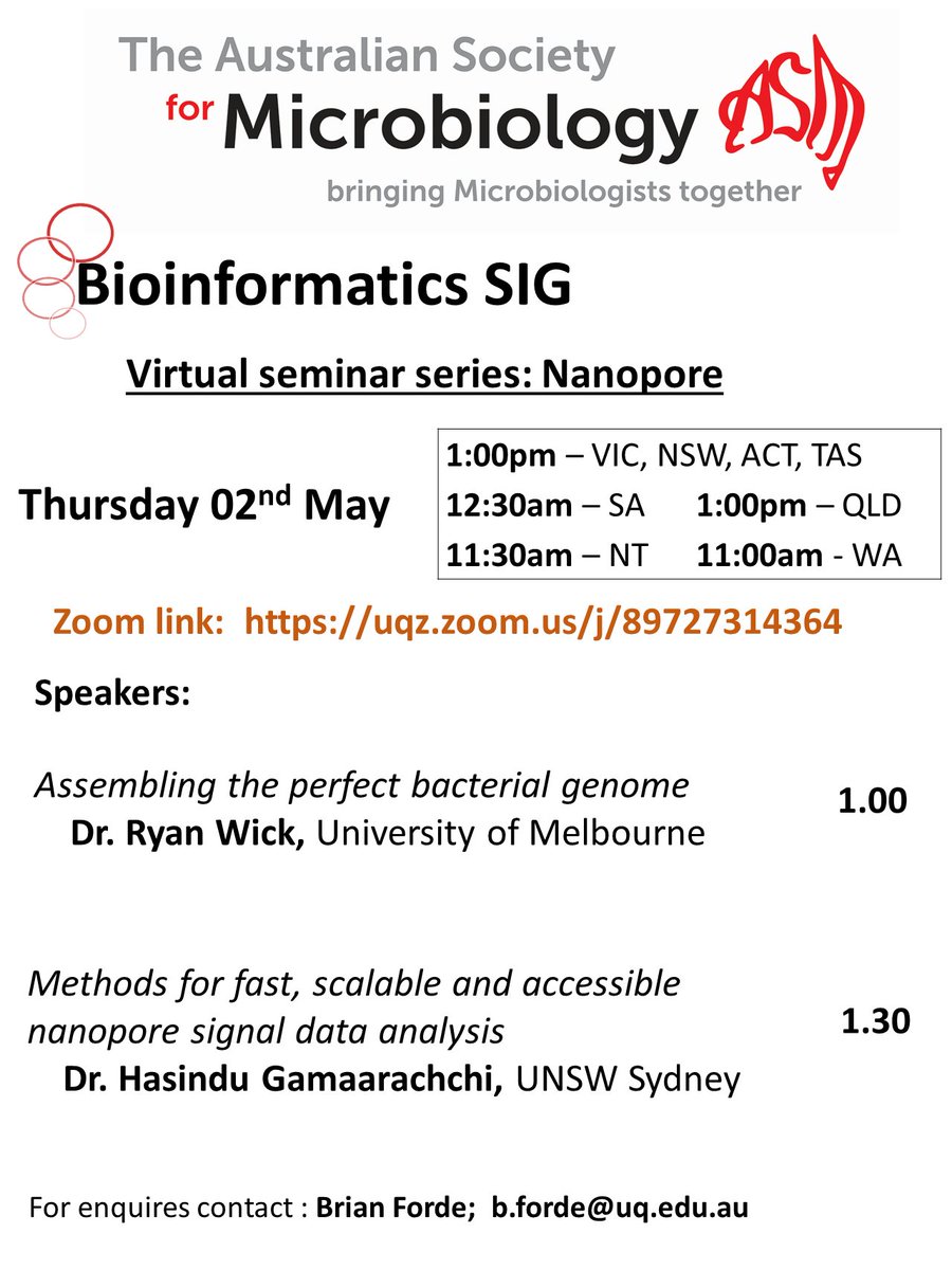 ASM Bioinformatic SIG Thur May 2nd <a href="/AUSSOCMIC/">ASM</a>