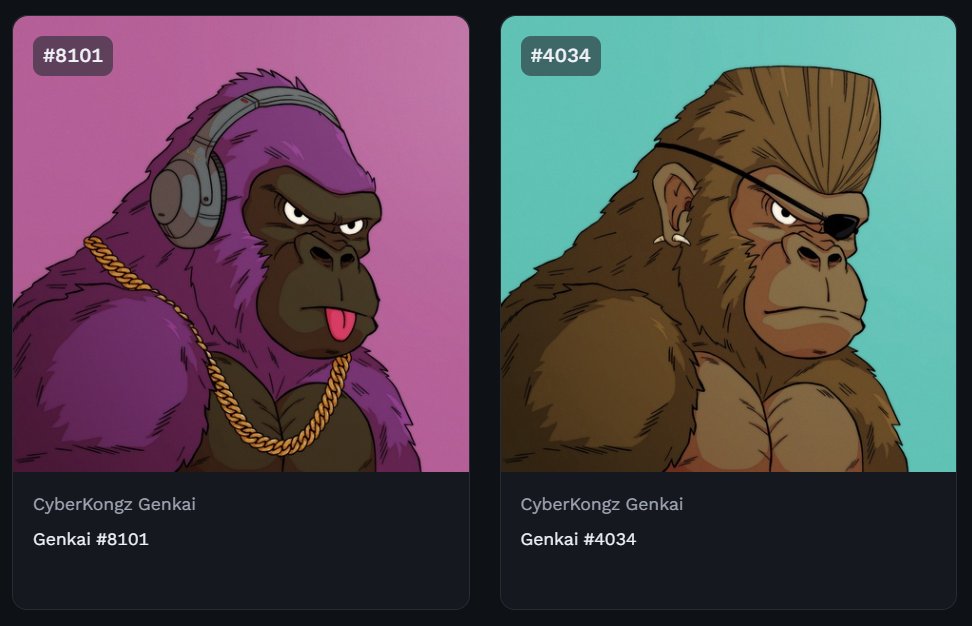 Got myself two more Genkais! 🦍 Thanks for the deal @MattAxie 🤝