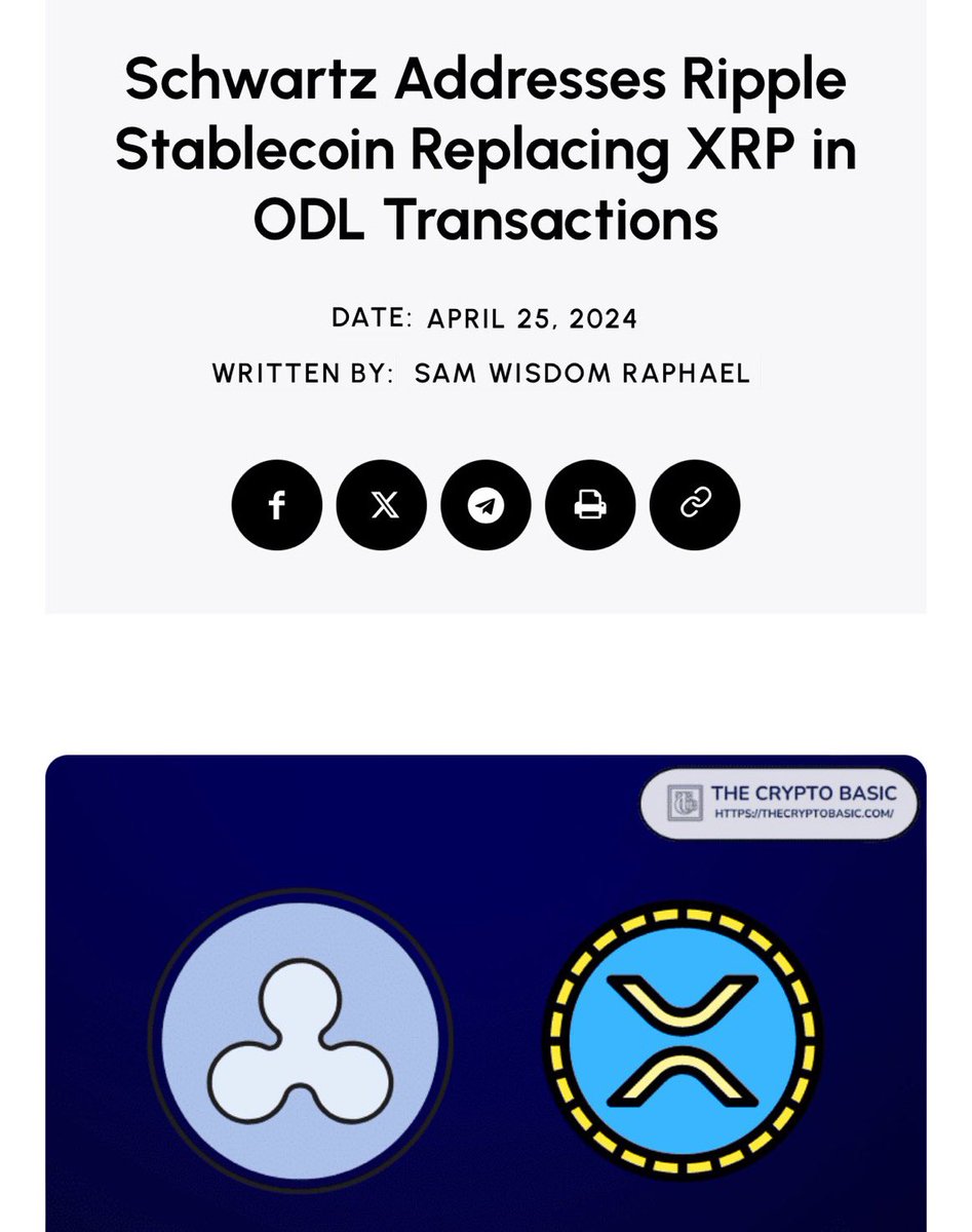 🚨 Ripple's Chief Technology Officer, David Schwartz, has confirmed that #XRP has the potential to be utilized for on-demand liquidity! Additionally, the CTF token, which is the leading DeFi token on the XRPL, could experience a significant surge as more money flows into the