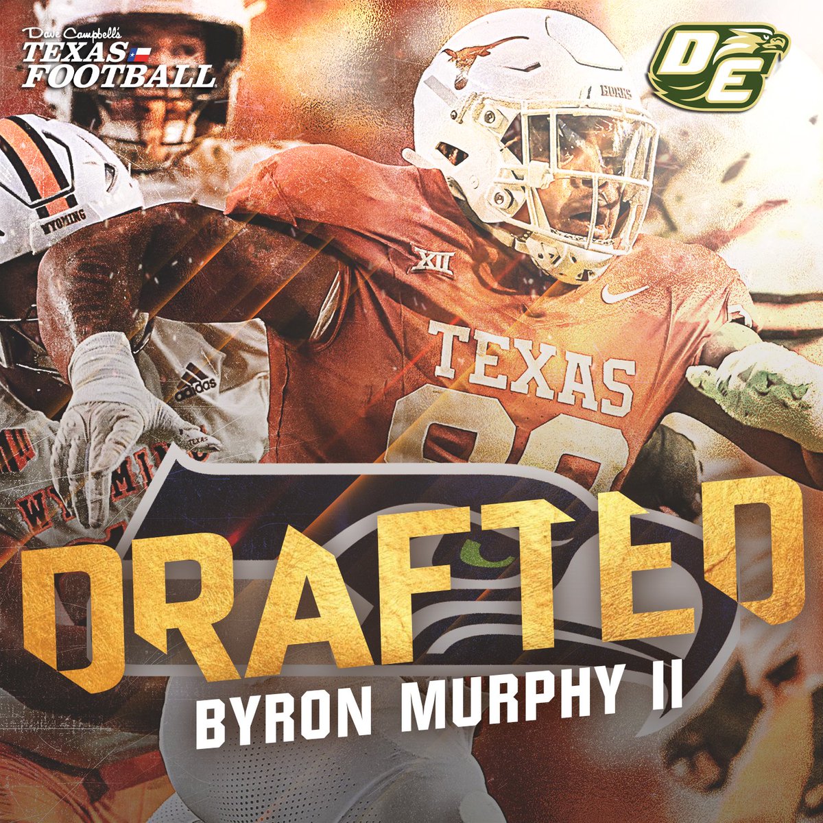 BOOM! From #TXHSFB to the @NFL: @FootballDesoto product and @TexasFootball star @ByronMurphyII was selected 16th overall by the Seattle Seahawks! Read more: texasfootball.com/article/2024/0…