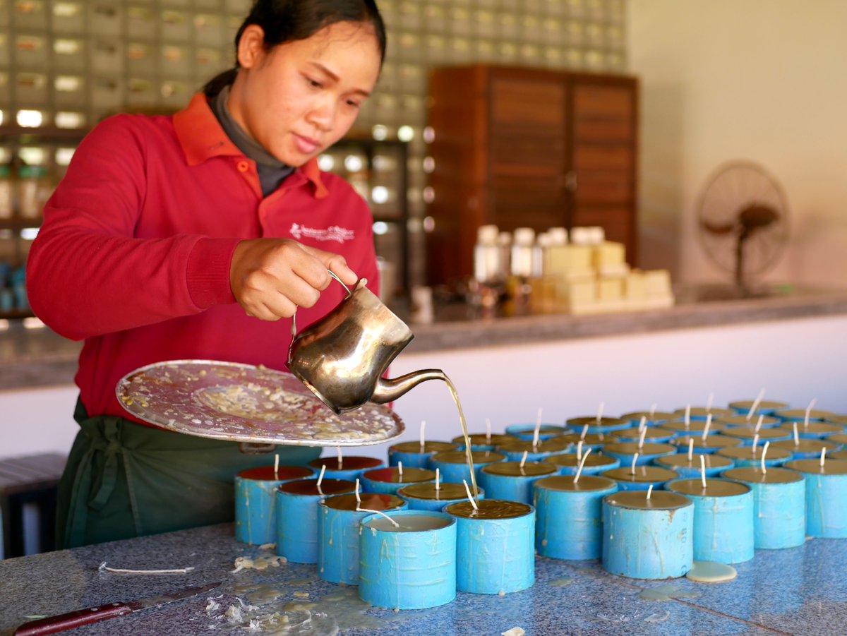 During a visit to Siem Reap learn how to make candles with the artisans of Senteurs d’Angkor in a 1hr workshop. Made of natural products and oils, after you can take your candle away to perfume your home with the aromatic smells of Cambodia.