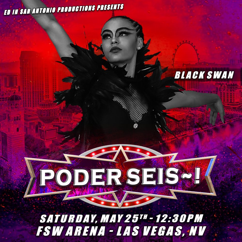 What's the dominant color Pink or Black, we will findout on May 25th at PODER SEIS~! At the @FSWVegas Arena when The Pink Dream @alexgracia3 takes on that Black Swan @BlackSwanDubois ~! eventbrite.co.uk/e/ed-in-san-an…