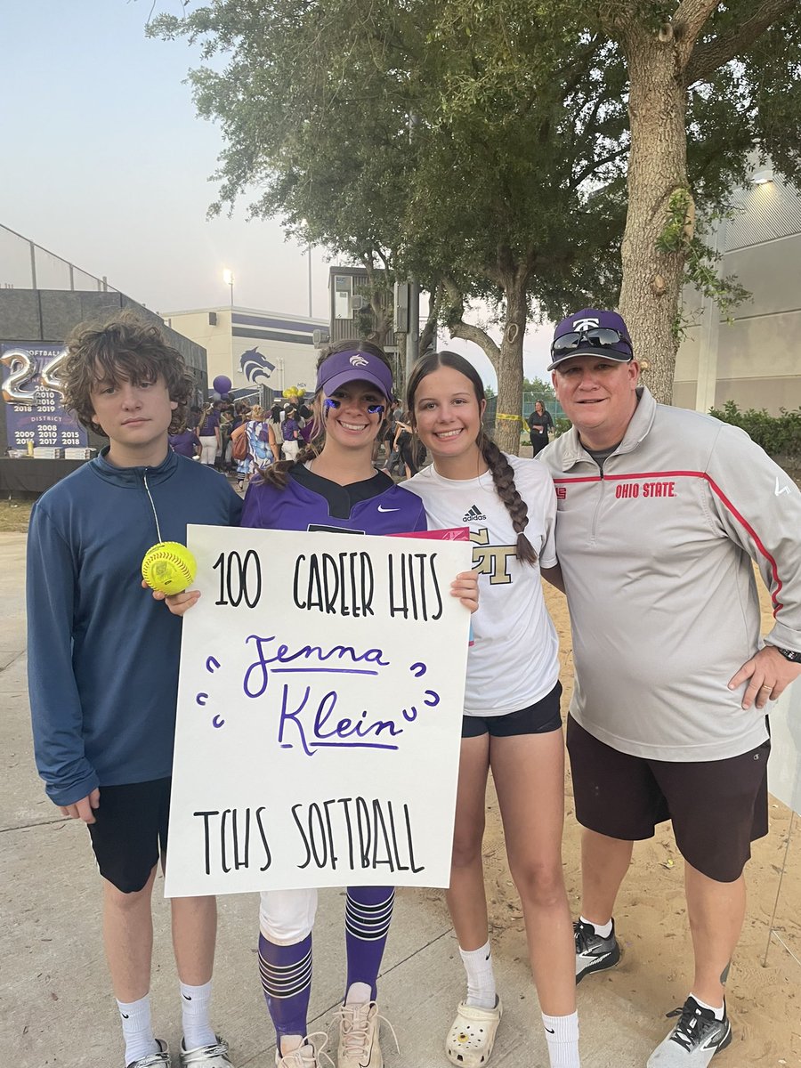 Tonight i accomplished my goal of reaching 100 hits in my high school career!! I am so proud to have reached this my Junior year of high school, and i cant wait for the rest of this season with my team!! @WildfirePaulson