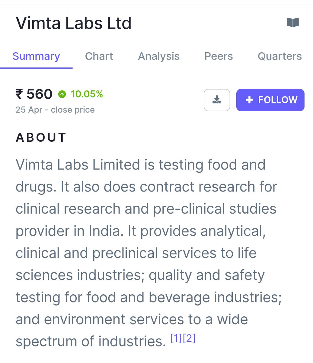 Business of Vimta seems to gain traction and attention after strict regulatory requirements by food and drugs authority 

Disc Not Invested 
Not a recommendation for buy or sell