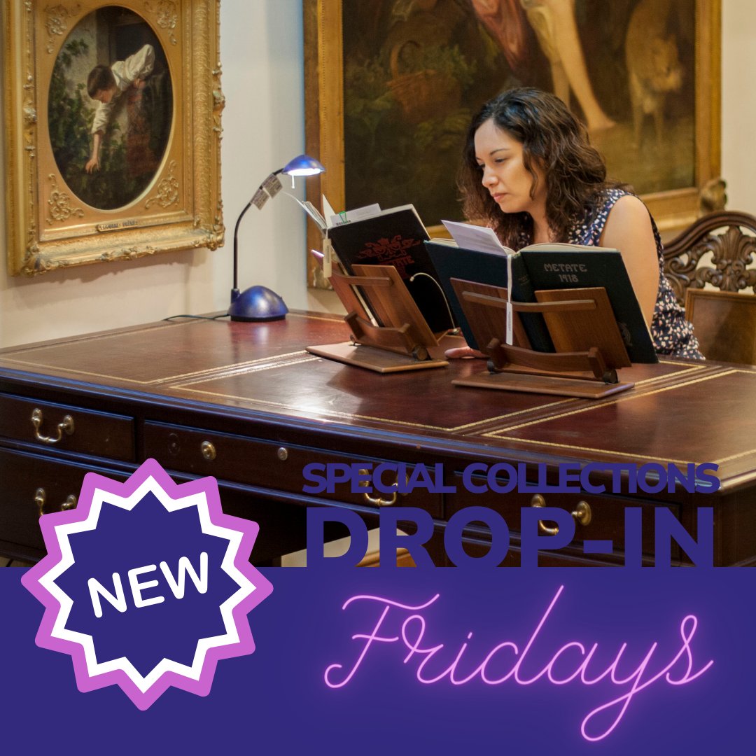 We invite you to join us for another #SpecialCollections Drop-in #Friday this week. The Reading Room will be open between 2-4pm on April 26 & you’ll be able to enjoy the use of this beautiful space while exploring some unique items from our collections: 7clib.cc/SCDrop-in