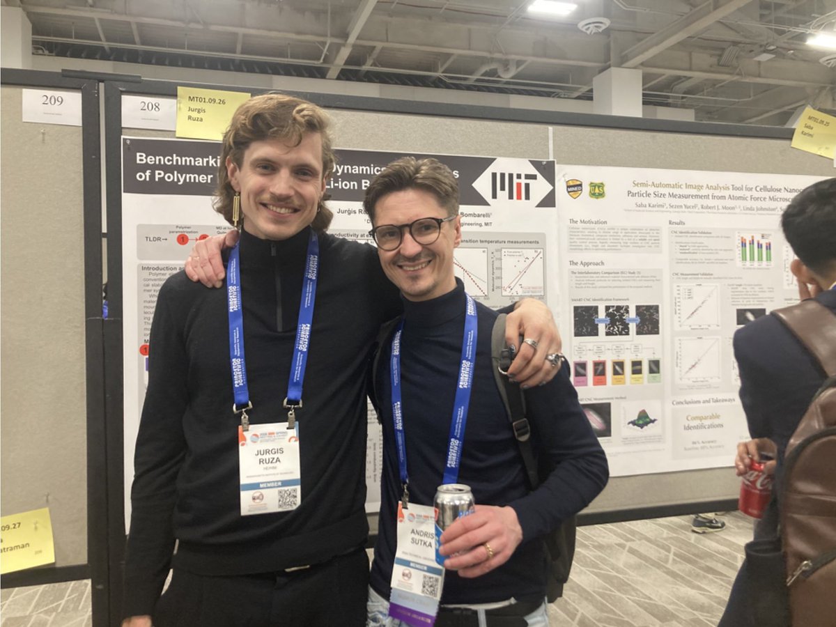 Andris Šutka 🇱🇻🇺🇦 (@andrissutka) on Twitter photo Lovely to catch up <a href="/Materials_MRS/">Materials Research Society (MRS)</a> and see my old student succeeding during his PhD at MIT ☺️ Lovely to catch up <a href="/Materials_MRS/">Materials Research Society (MRS)</a> and see my old student succeeding during his PhD at MIT ☺️